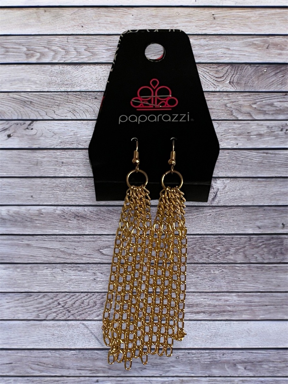 NWT paparazzi Gold Layered Chain Tassel Earrings